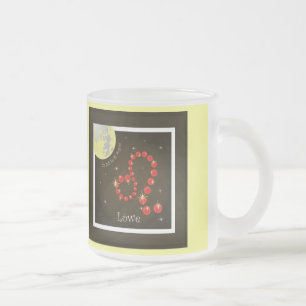 Lion 23 July to 22 August Tasse Frosted Glass Coffee Mug