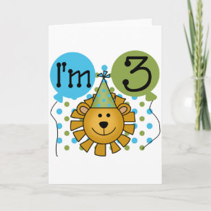 Lion 3rd Birthday T-shirts and Gifts Card