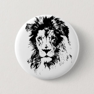 lion 6 cm round badge
