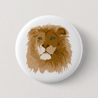 Lion 6 Cm Round Badge