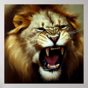 Lion (9) Wild Cat Poster