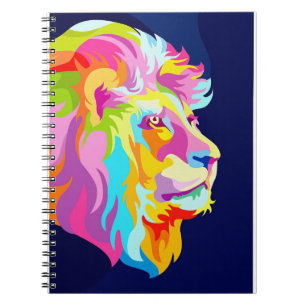 Lion Abstract Lion Head In Pop Notebook