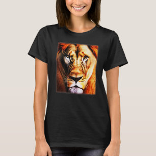 Lion Africa predator print head imprint with wild T-Shirt