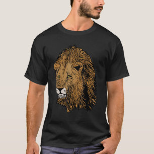 Lion Africa predator print head imprint with wild  T-Shirt