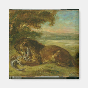 Lion and Alligator, 1863 Magnet