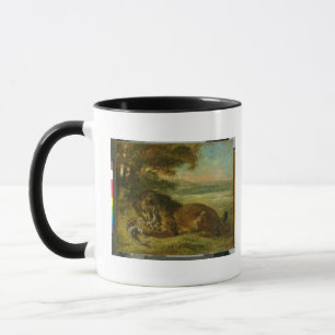 Lion and Alligator, 1863 Mug