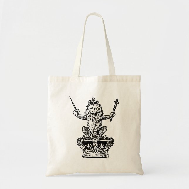 Lion and Crown Tote Bag (Front)