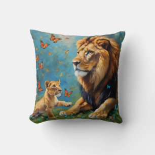 Lion And Cub Cushion