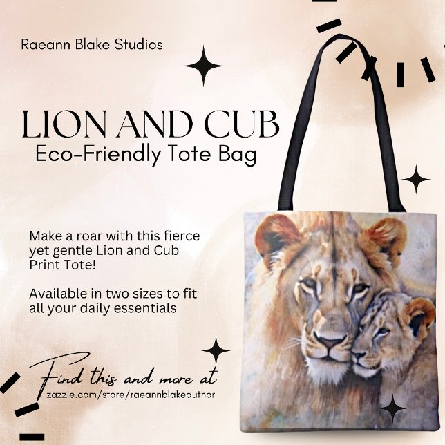 Lion and Cub Eco-Friendly Tote Bag (Creator Uploaded)