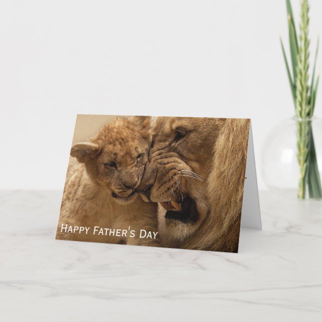 Lion and Cub Father's Day Card (Front)