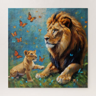 Lion And Cub Jigsaw Puzzle