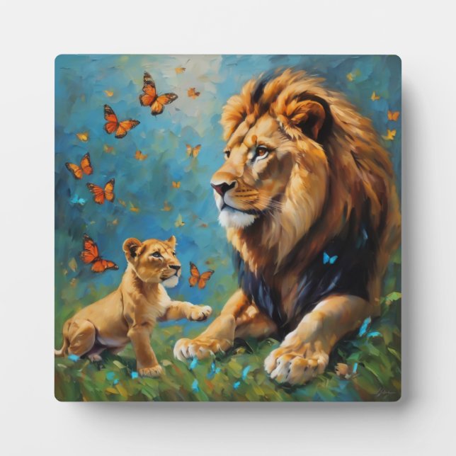 Lion And Cub Plaque (Front)
