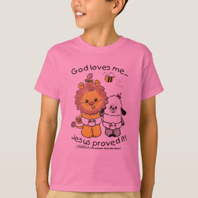 Lion and Lamb Babies T-Shirt (Front)