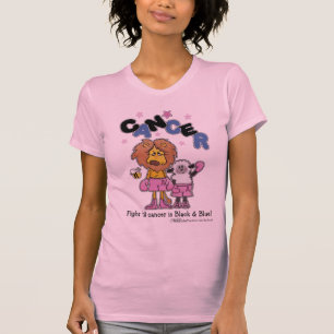 Lion and Lamb Boxers-Make Cancer Black and Blue T-Shirt