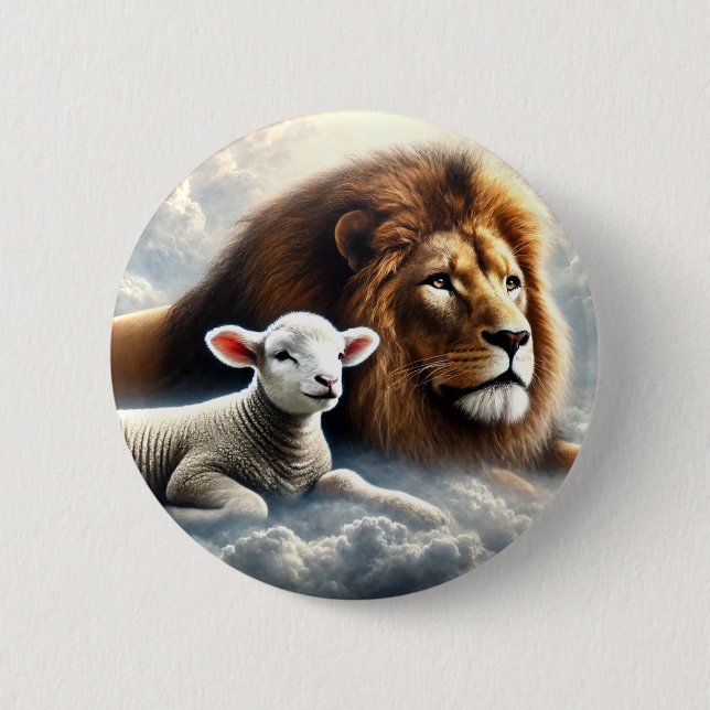 Lion and Lamb Button (Front)