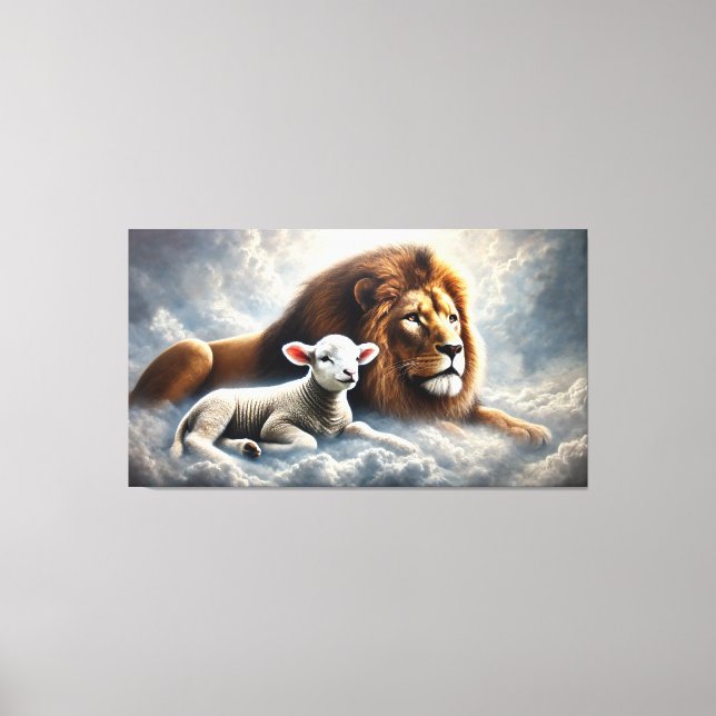 Lion and Lamb Canvas Art (Front)