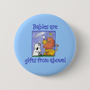 Lion and Lamb catch falling stars 6 Cm Round Badge