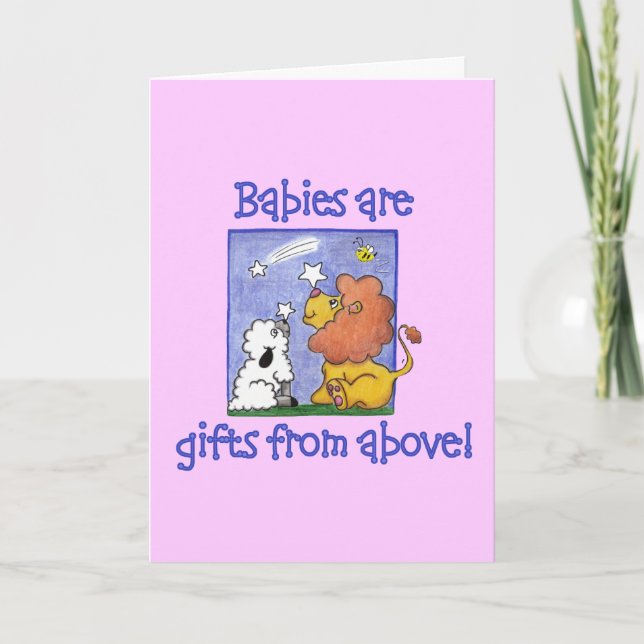 Lion and Lamb catch falling stars Card (Front)