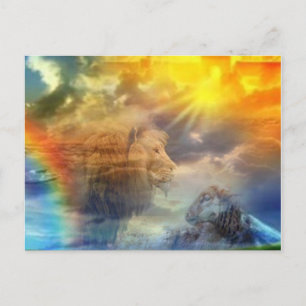 Lion and Lamb in Heaven Card