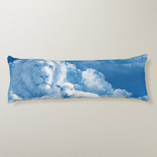 Lion and Lamb in the Clouds Body Cushion