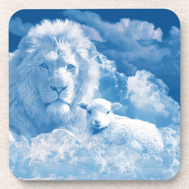 Lion and Lamb in the Clouds Coaster (Front)
