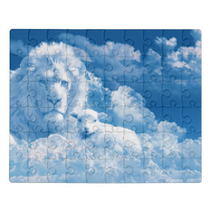 Lion and Lamb in the Clouds Jigsaw Puzzle