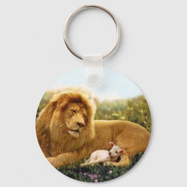 Lion and Lamb Key Ring (Front)