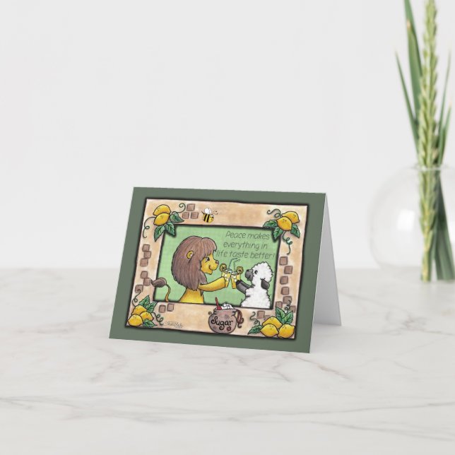 Lion and Lamb Make Lemonade- Peace Card (Front)