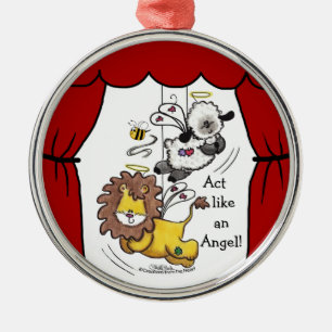 Lion and Lamb-Play Angels Metal Tree Decoration