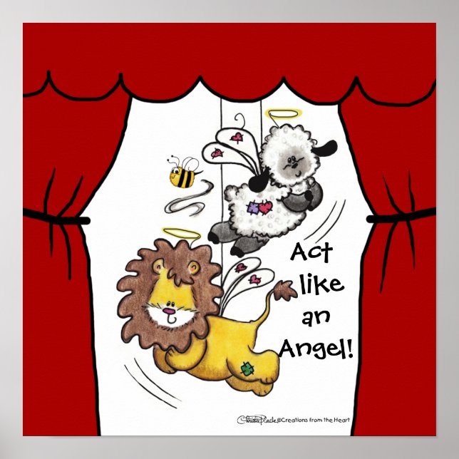Lion and Lamb-Play Angels Poster (Front)