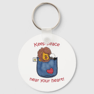 Lion and Lamb pocket pals Key Ring