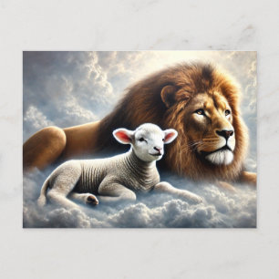 Lion and Lamb Postcard