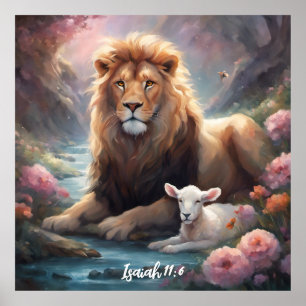 Lion and Lamb- Poster