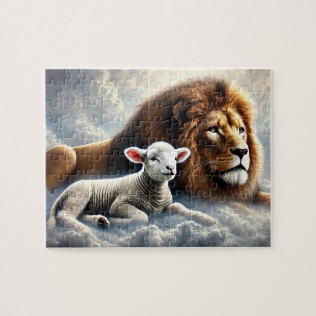 Lion and Lamb Puzzle (Horizontal)