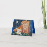 Lion and Lamb Religious Christmas Card<br><div class="desc">A beautiful Religious card to send to everyone on your list.</div>