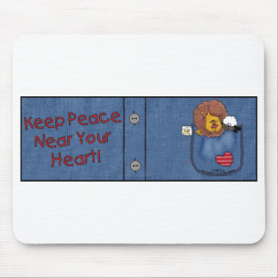 Lion and Lamb Shirt Pocket Pals Mouse Mat
