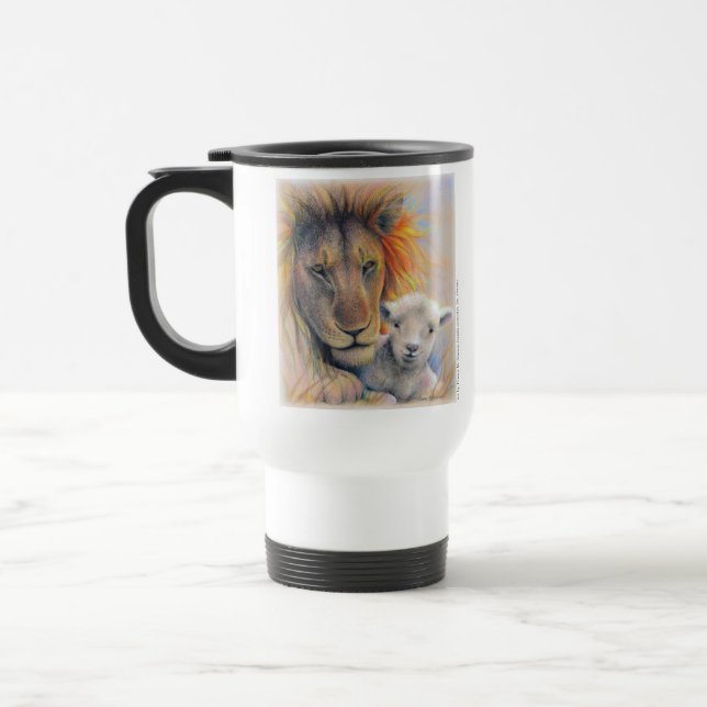 "Lion and Lamb" Traveller Mug (Left)