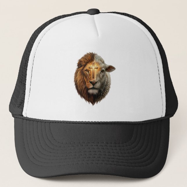 Lion and Lamb Trucker Hat (Front)