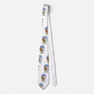 Lion and Lamb Under Umbrella Tie