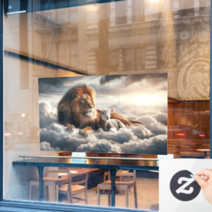 Lion and Lamb Window Cling