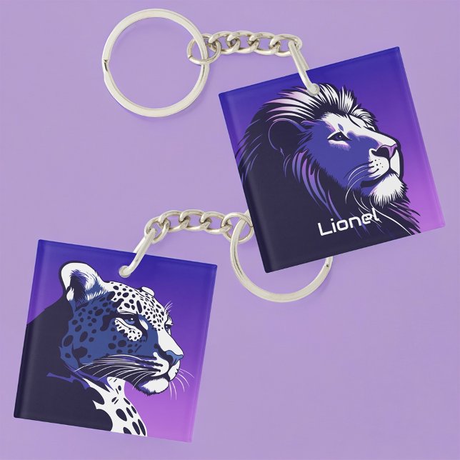Lion and Leopard of the 80's Key Ring (Creator Uploaded)