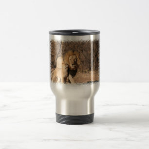 Lion and Lion Cub Travel Mug