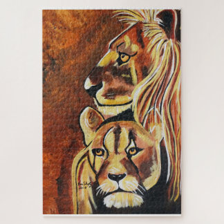 LION AND LIONESS JIGSAW PUZZLE