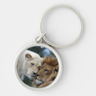 Lion and Lioness Key Ring