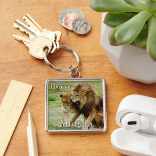 Lion and Lioness Key Ring