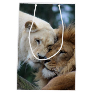 Lion and Lioness Medium Gift Bag