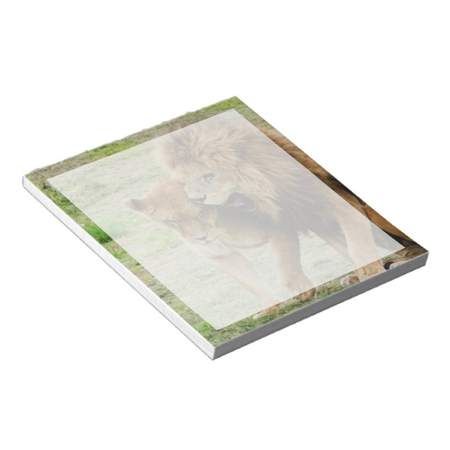 Lion and Lioness Notepad (Angled)