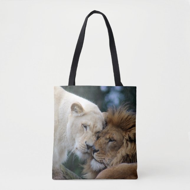 Lion and Lioness Tote Bag (Front)