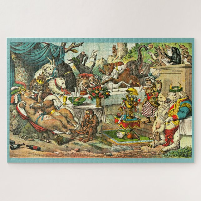 Lion and Lioness wedding Jigsaw Puzzle (Horizontal)