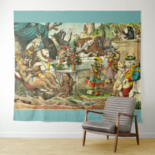Lion and Lioness wedding Tapestry